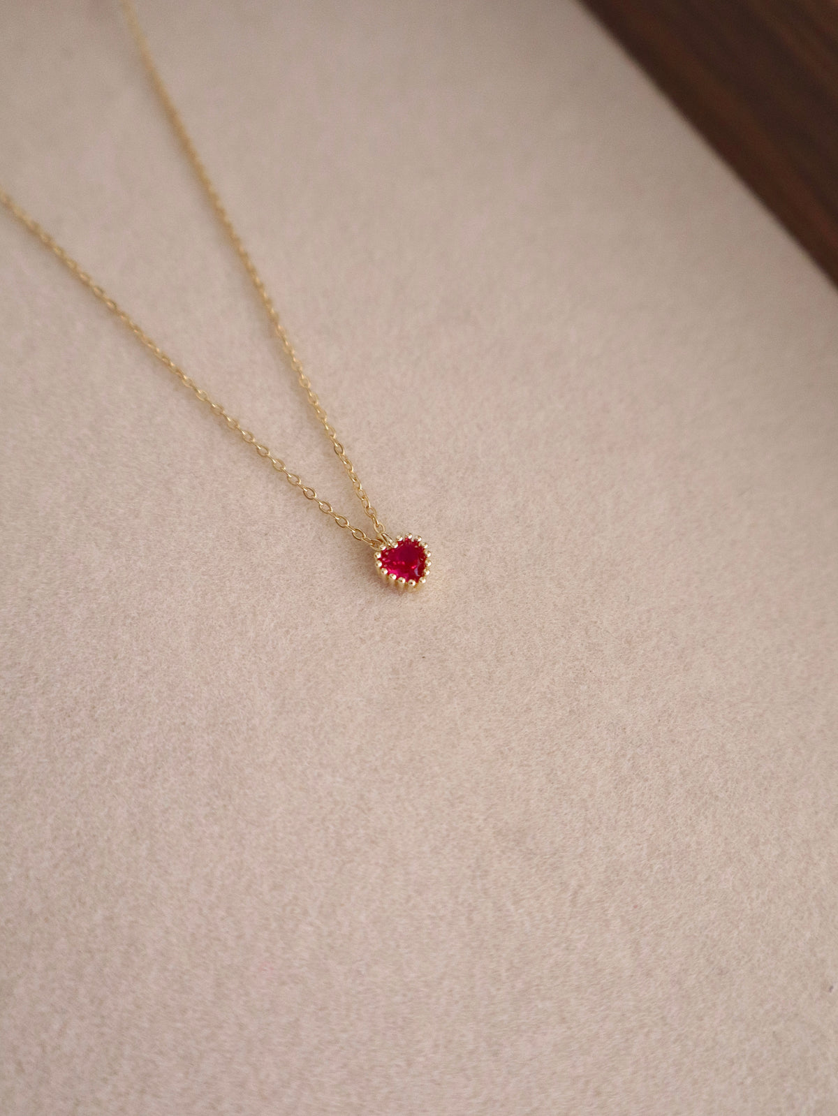 Ruby Heart Necklace