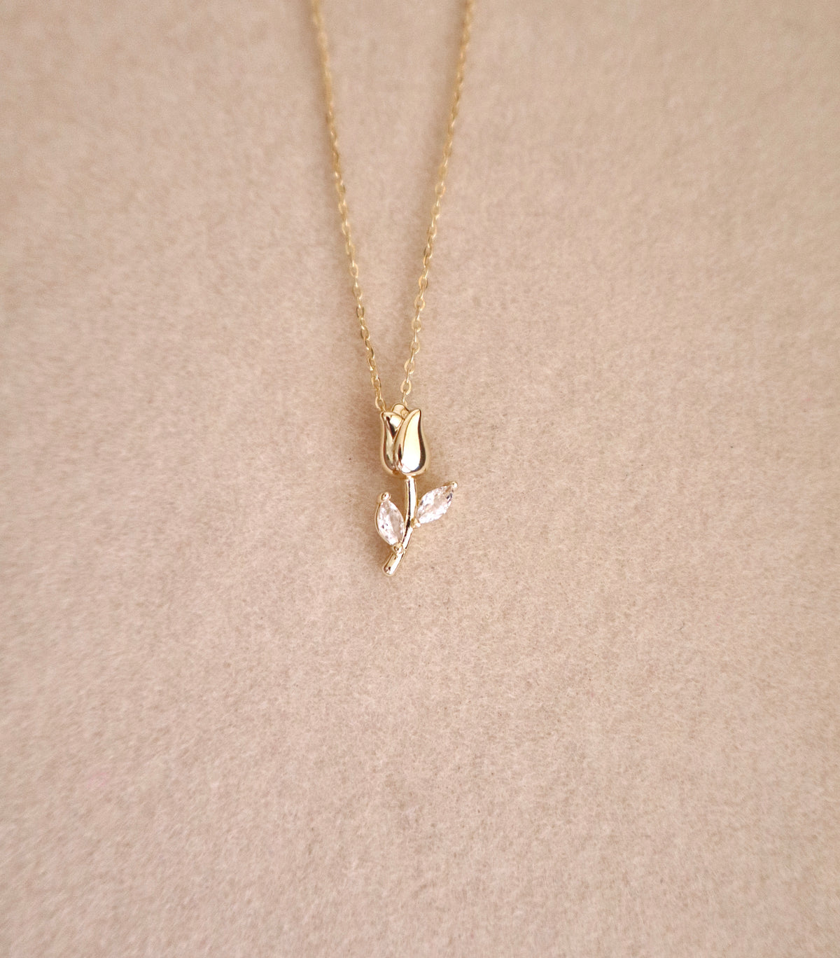 Golden Tulip Necklace