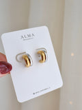 Aretes básicos bicolor