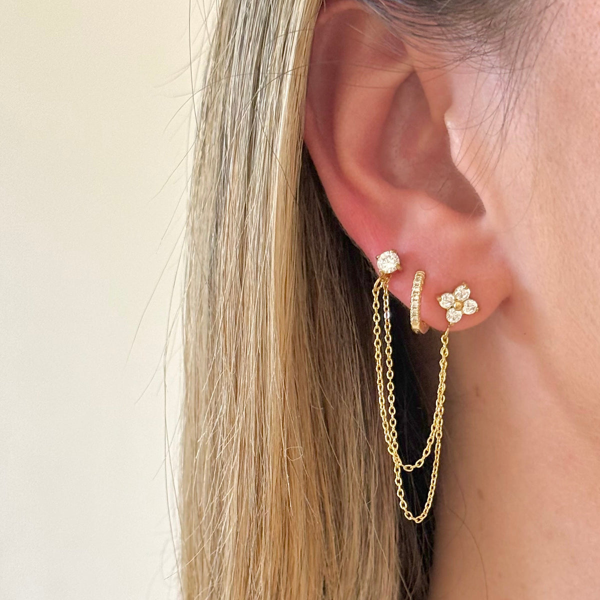 Flower Chain Earring