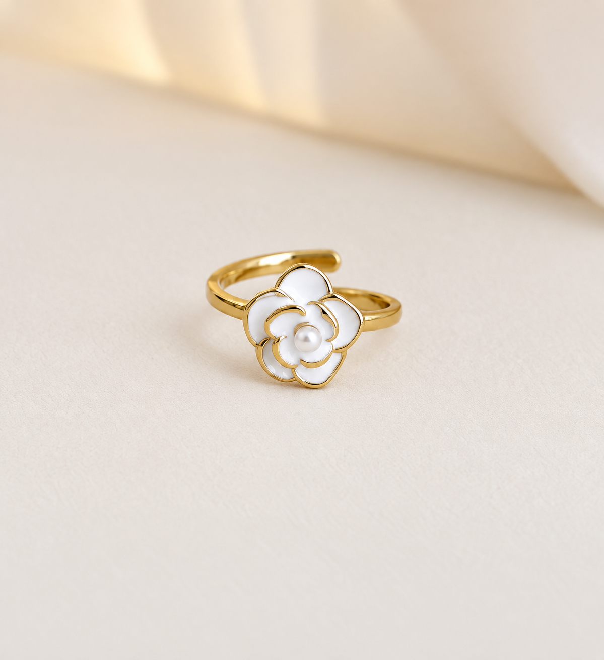 White Flower Ring