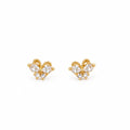 Golden Butterfly Studs