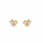 Golden Butterfly Studs