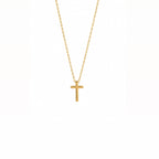 Minimal cross Necklace