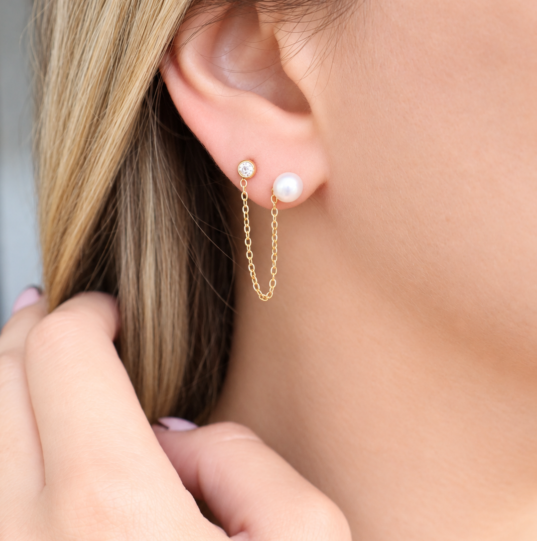 Pearl Link Earring