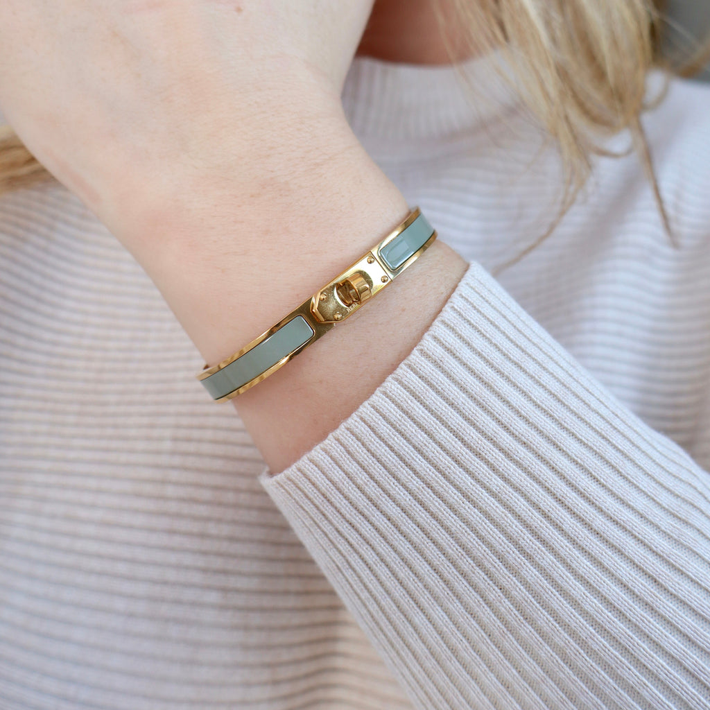 Olive lock Bangle