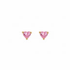 Pink Heart Studs