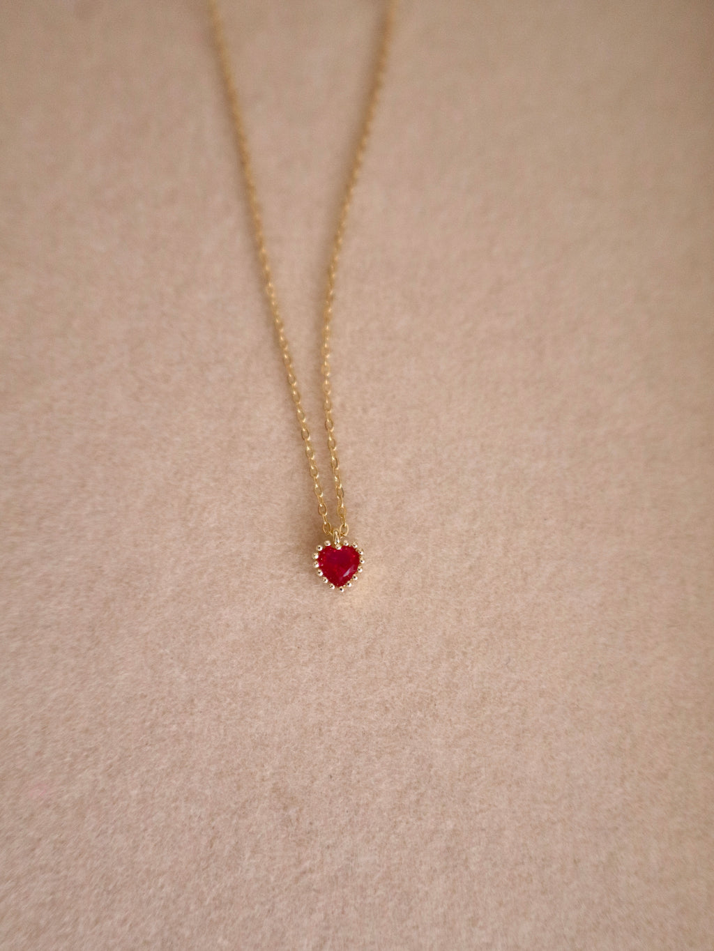 Ruby Heart Necklace