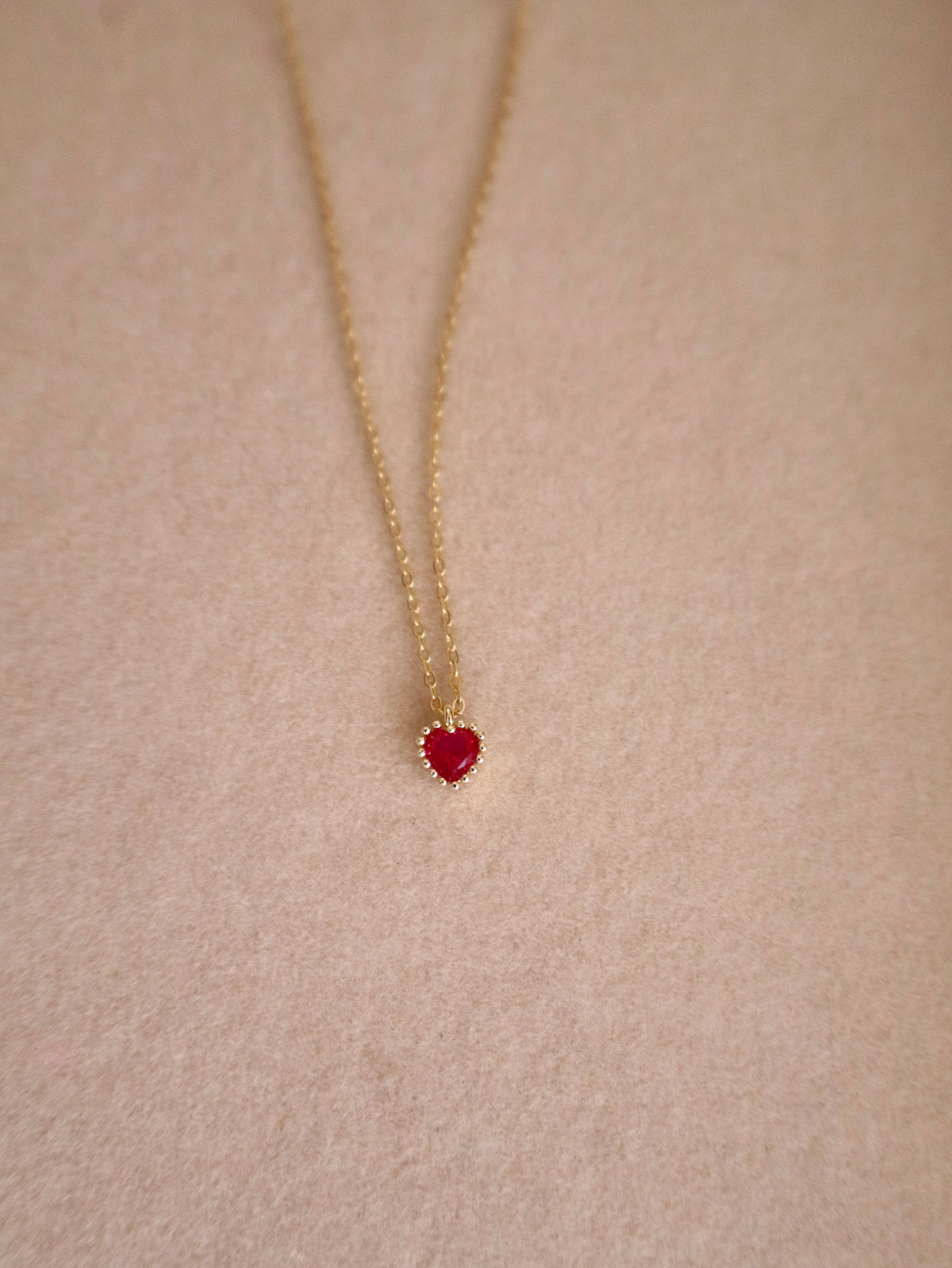 Ruby Heart Necklace