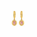 Pink Aura Huggies 10mm