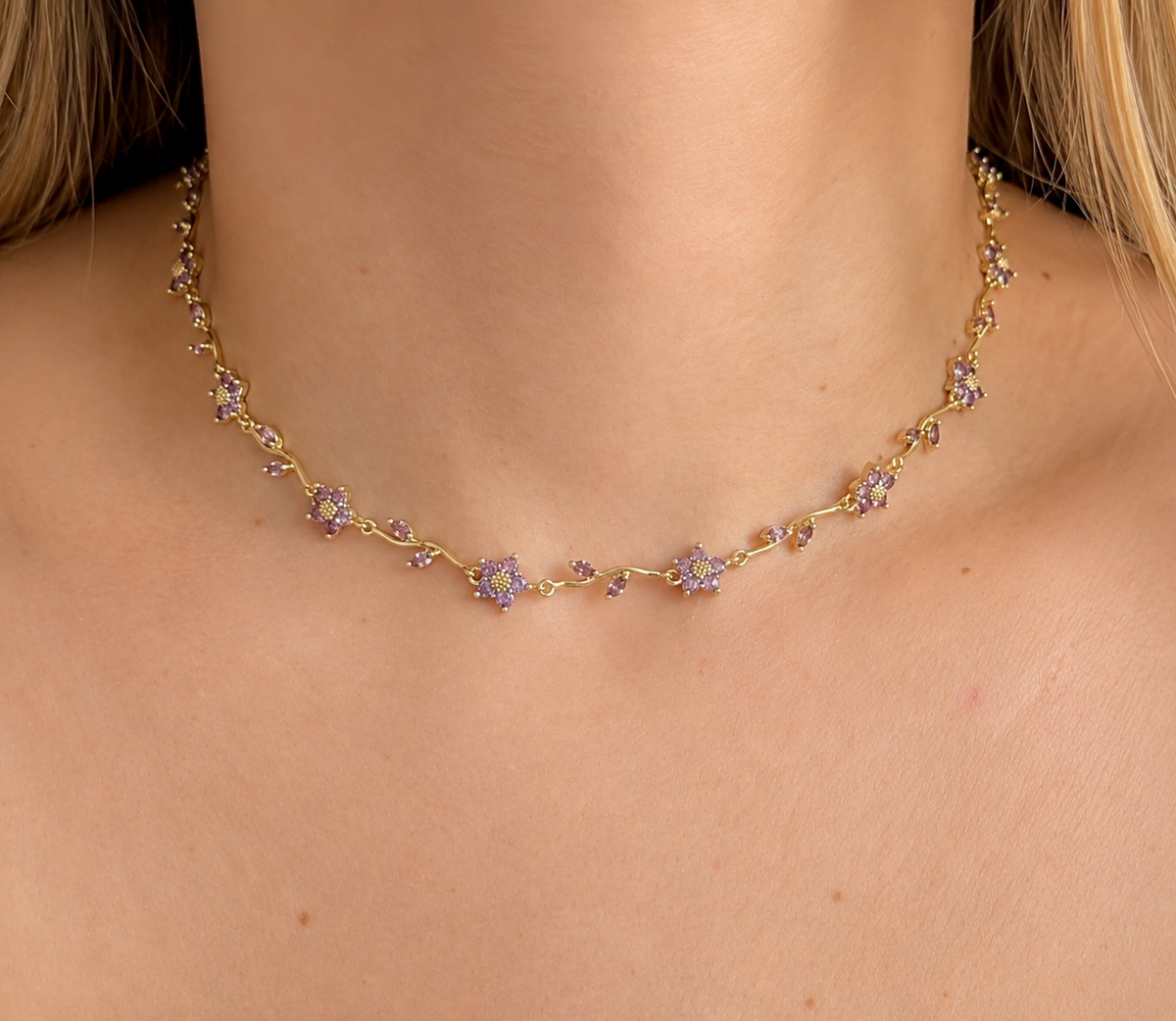 Lavender Blossom Necklace