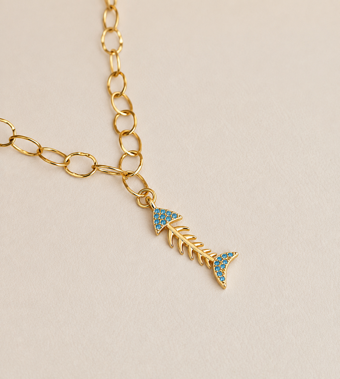 Aqua Fish Necklace