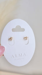 Golden Butterfly Studs