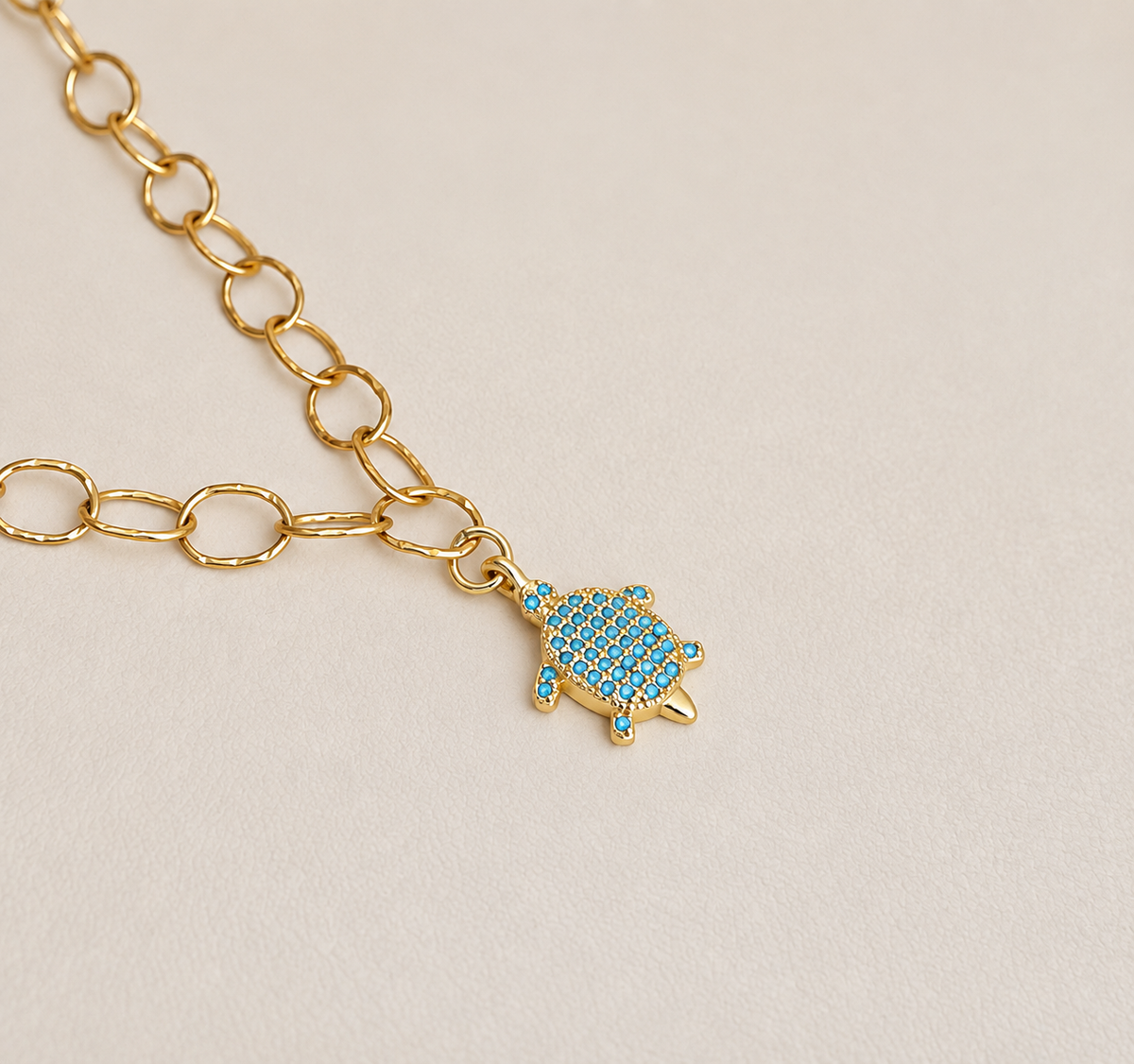 Aqua Turtle Necklace