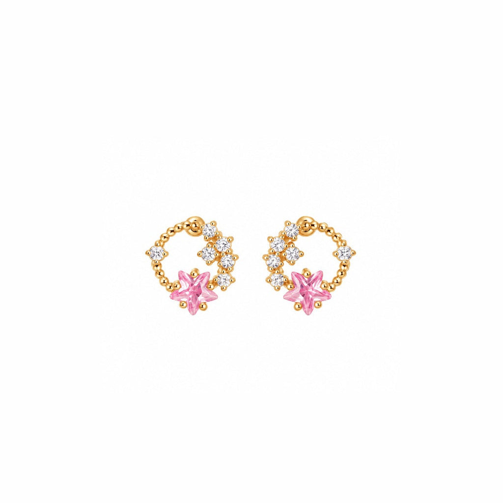 Pink Star Studs