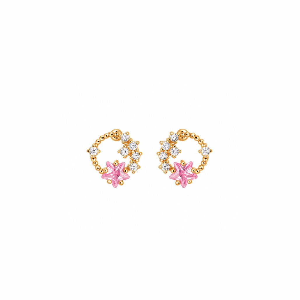 Pink Star Studs