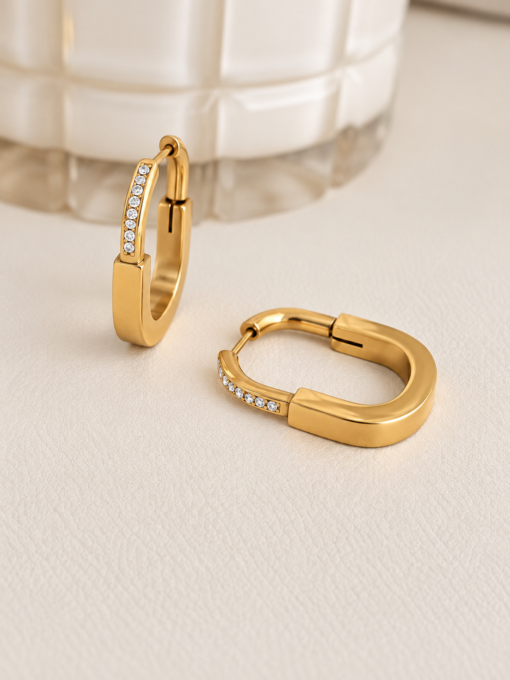 Lock hoops earrings